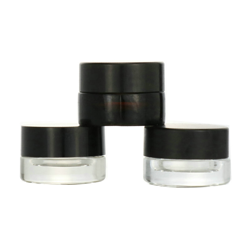 3g 5g Environmental empty bamboo lid glass cream jar, Cosmetic small frosted glass container