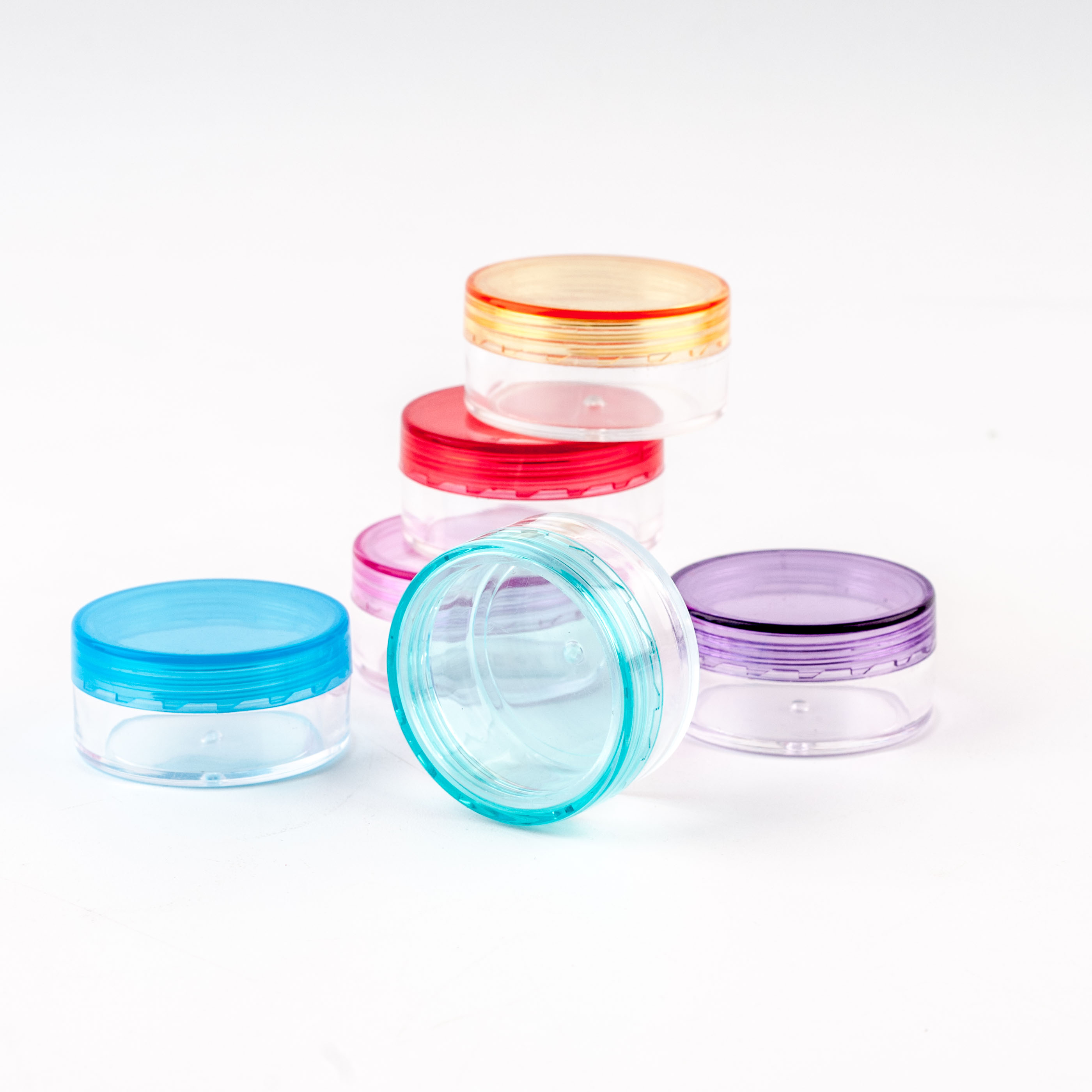 3g/5g Plastic Empty Cosmetic Jar with Lid Cream Cosmetic Trial Sample Packaging Container Bottle,Travel Cosmetic Container