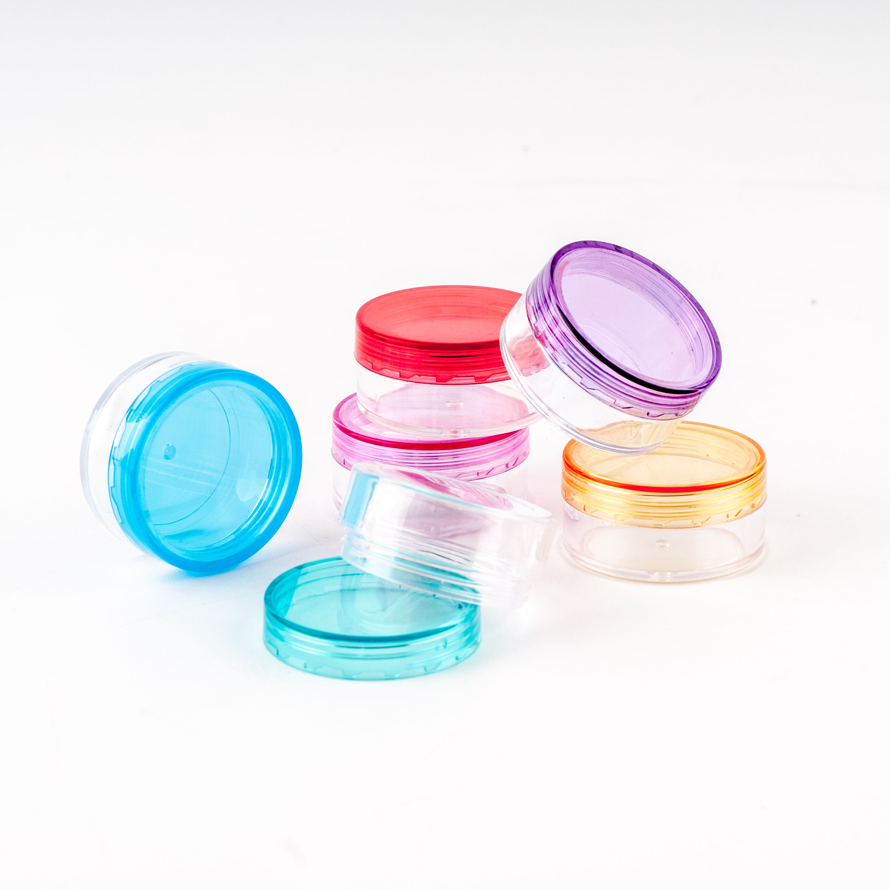 3g/5g Plastic Empty Cosmetic Jar with Lid Cream Cosmetic Trial Sample Packaging Container Bottle,Travel Cosmetic Container