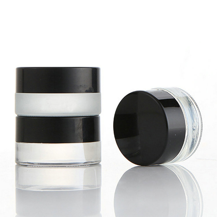 3g 5g Small Mini Cosmetic Container Glass Cream Jar with Plastic Lids