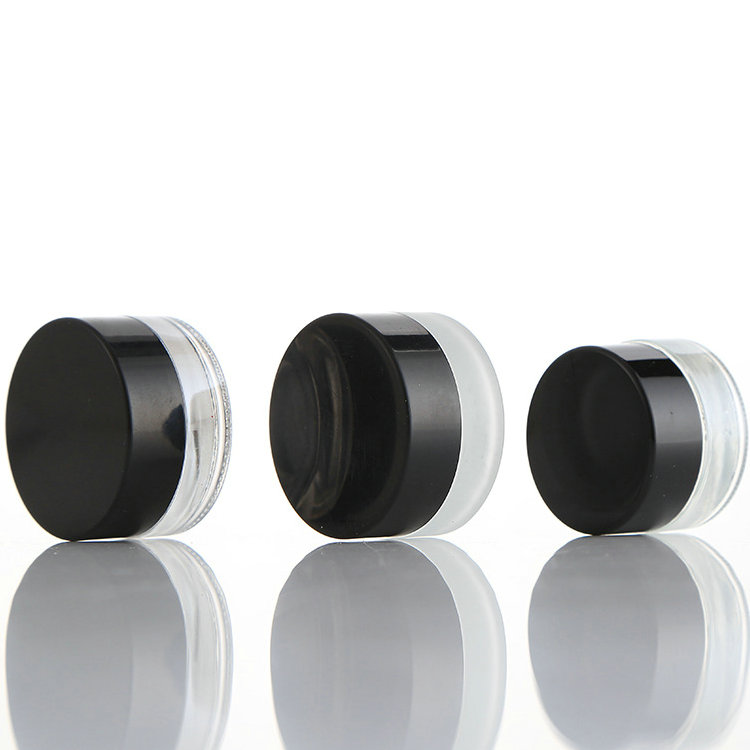 3g 5g Small Mini Cosmetic Container Glass Cream Jar with Plastic Lids