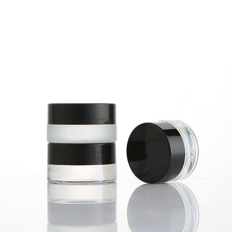 3g 5g Small Mini Cosmetic Container Glass Cream Jar with Plastic Lids