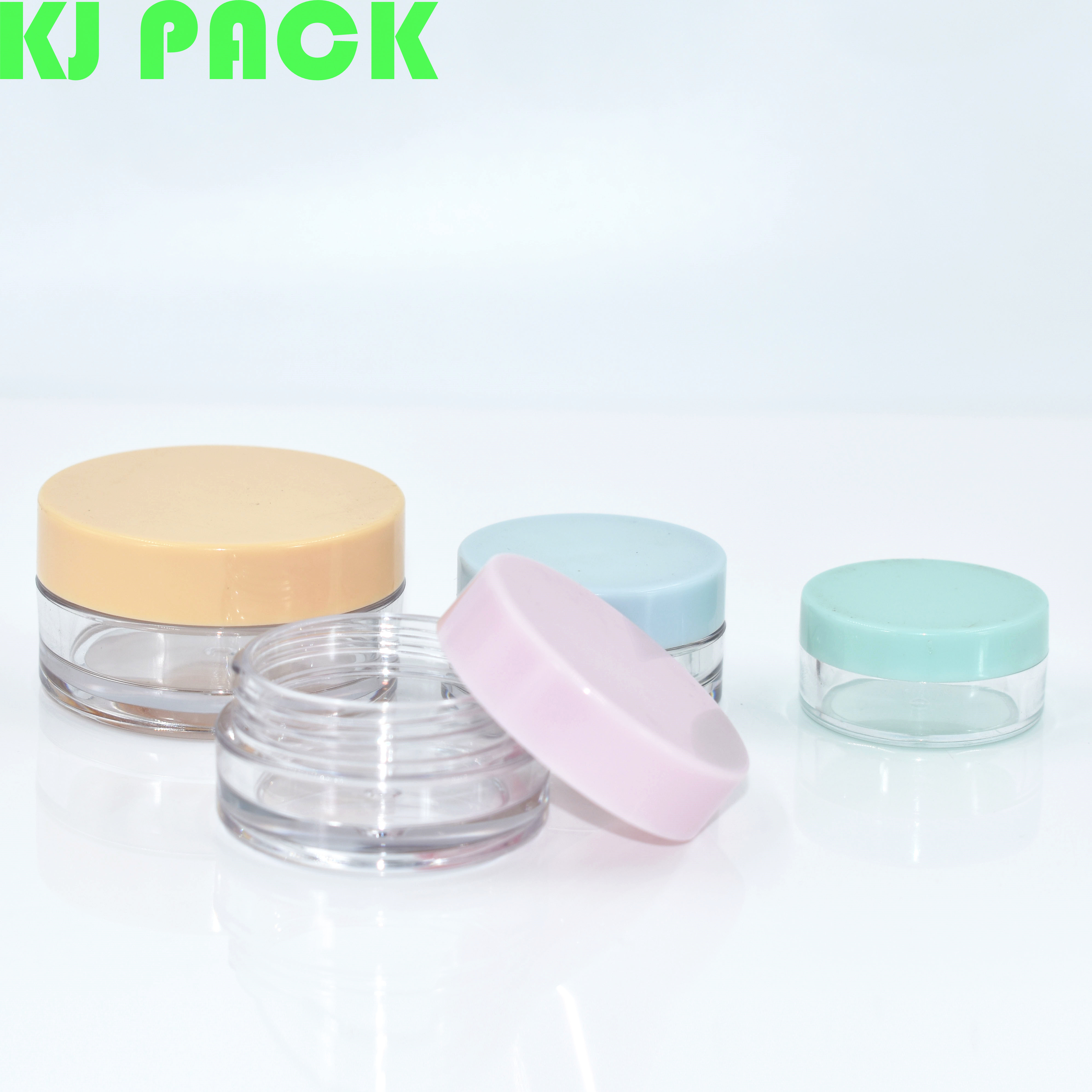 3g 5g Transparent Empty Plastic Round Shaped Cosmetic Bottles Make Up Eye Shadow Nails Powder Face Cream Storage Mask Samples