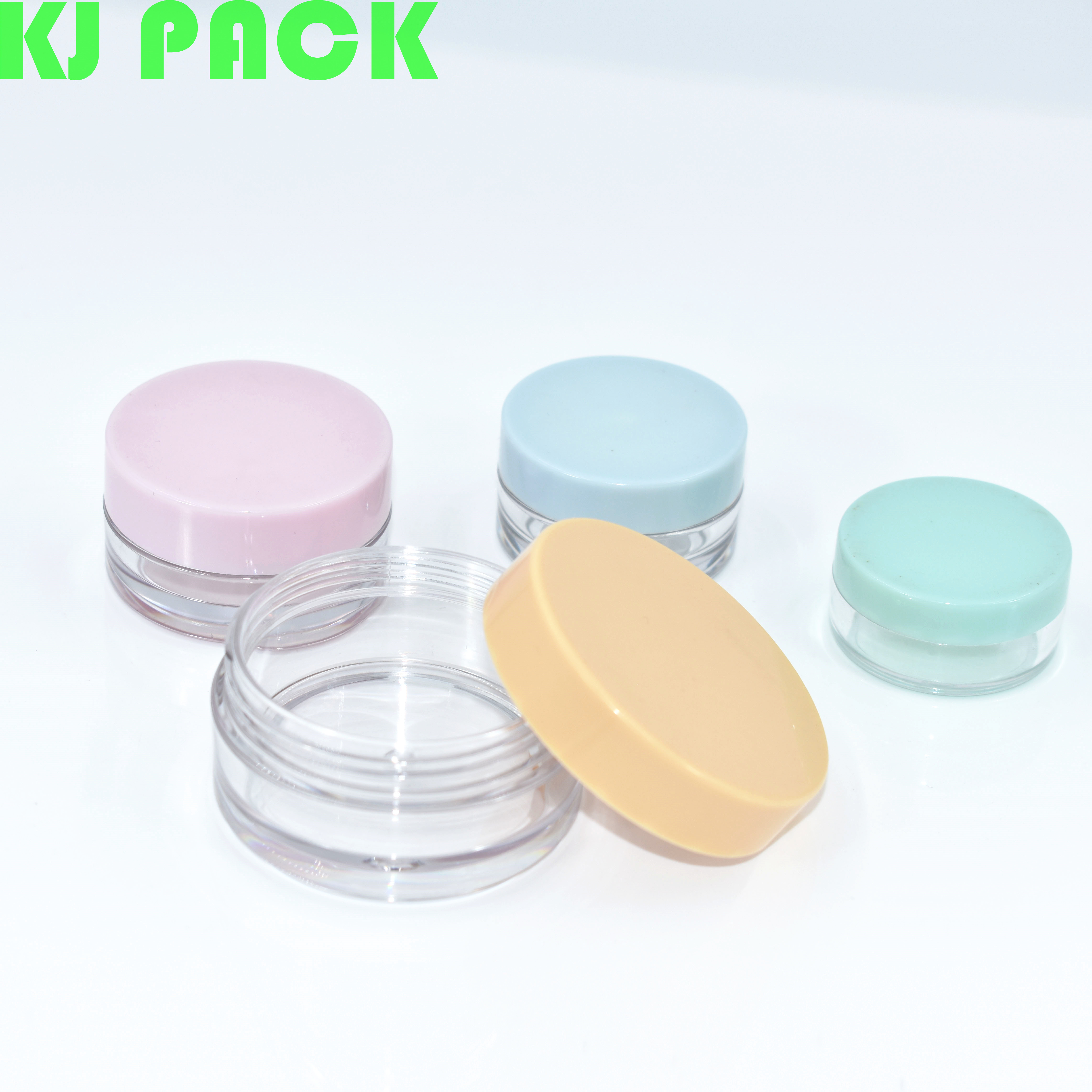 3g 5g Transparent Empty Plastic Round Shaped Cosmetic Bottles Make Up Eye Shadow Nails Powder Face Cream Storage Mask Samples