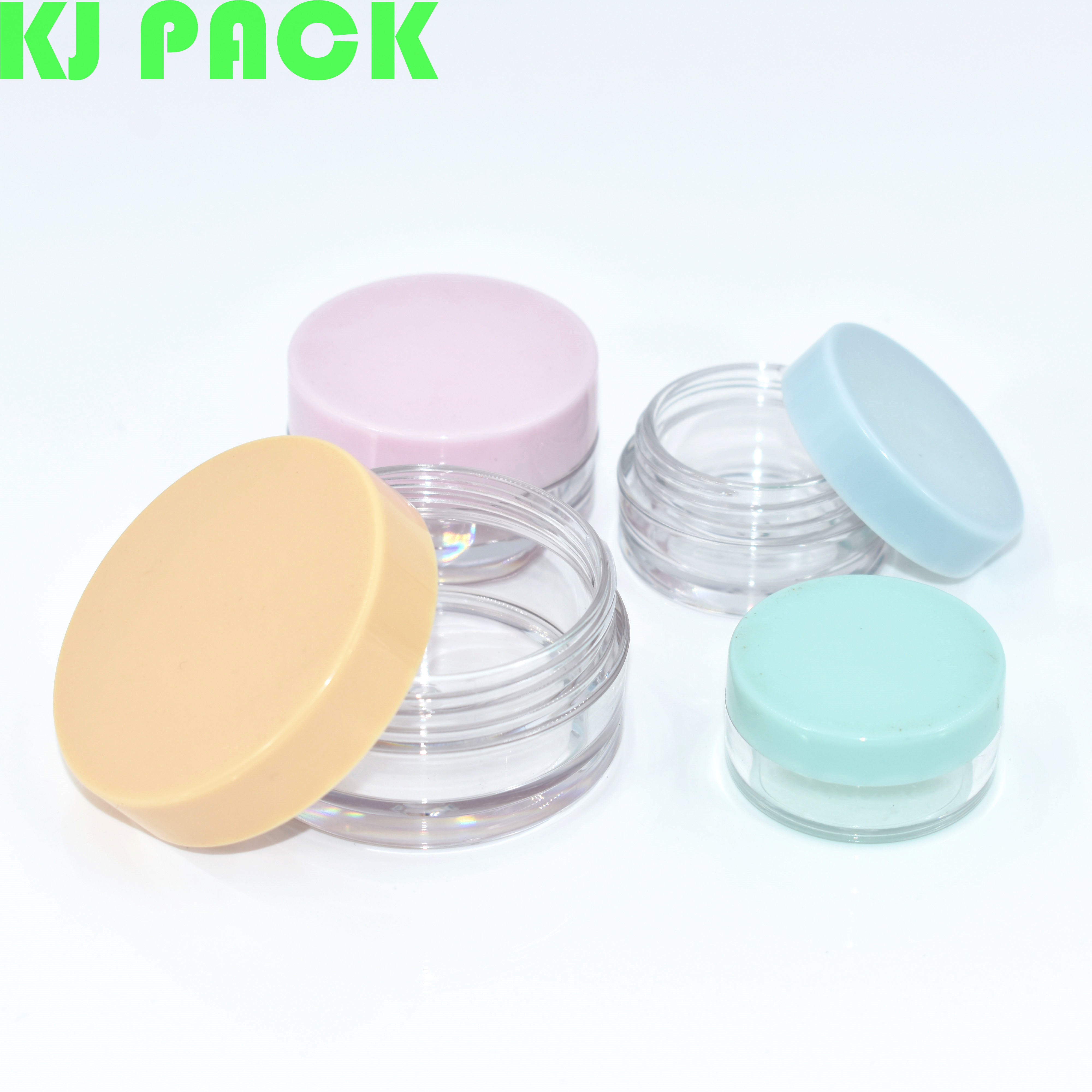 3g 5g Transparent Empty Plastic Round Shaped Cosmetic Bottles Make Up Eye Shadow Nails Powder Face Cream Storage Mask Samples