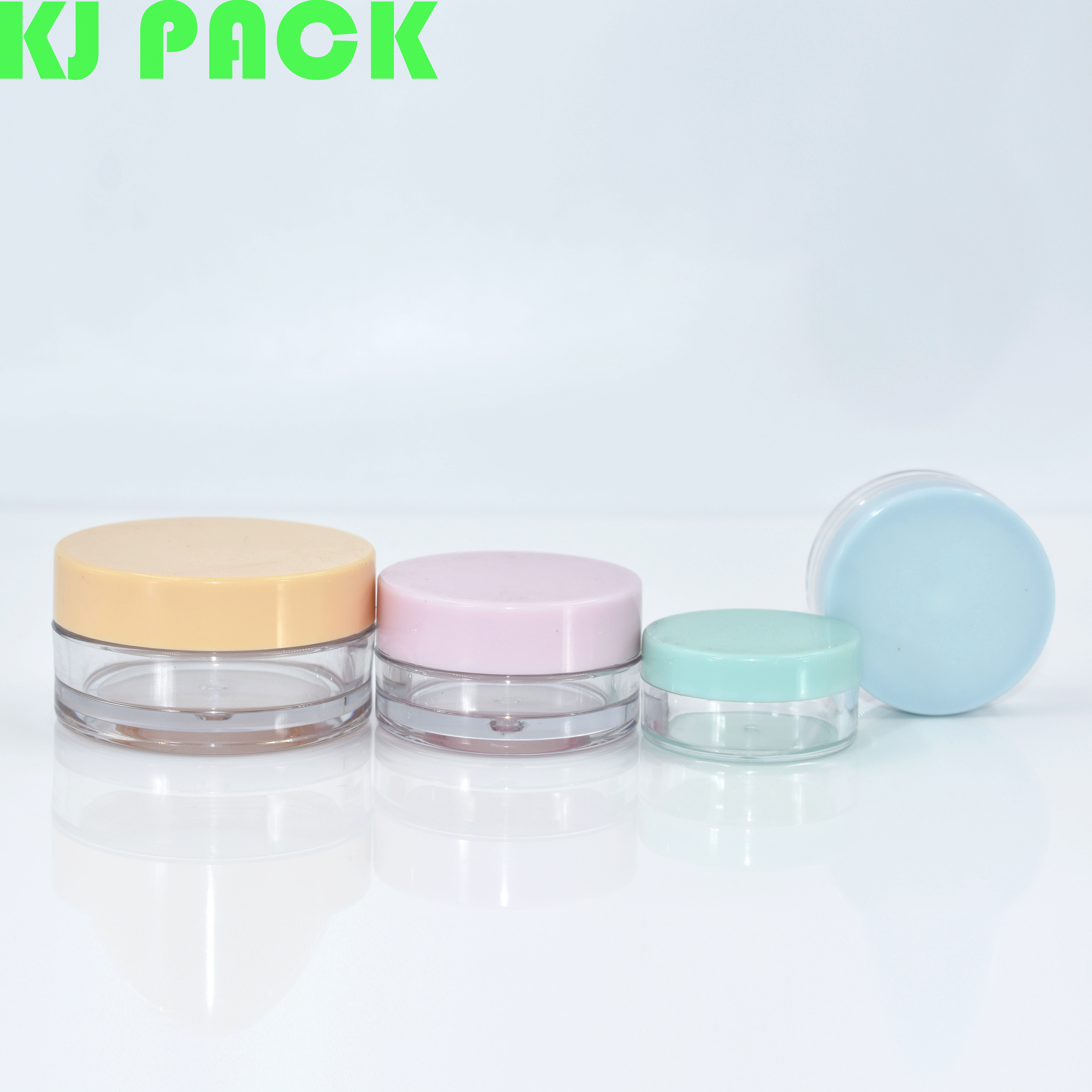 3g 5g Transparent Empty Plastic Round Shaped Cosmetic Bottles Make Up Eye Shadow Nails Powder Face Cream Storage Mask Samples