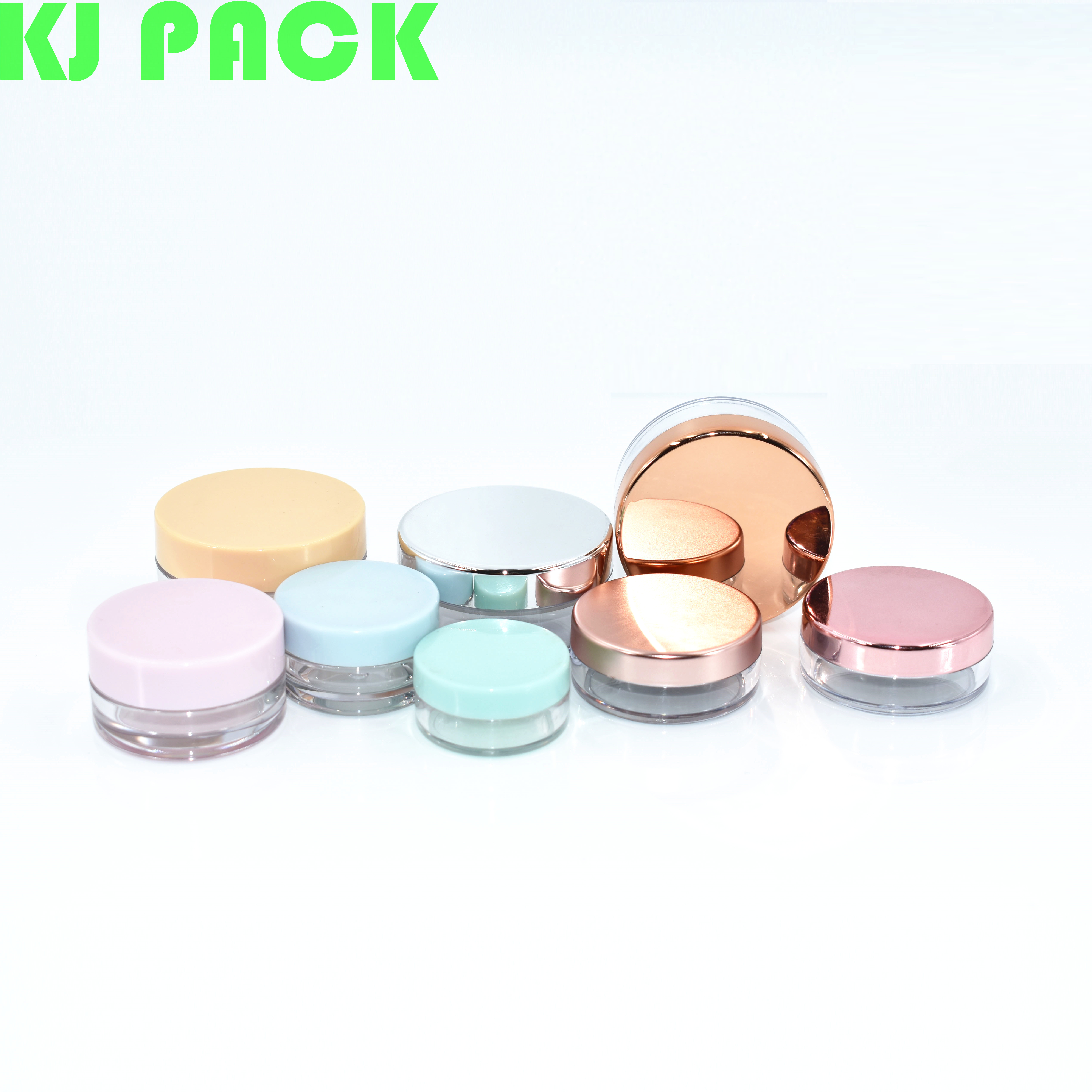 3g 5g Transparent Empty Plastic Round Shaped Cosmetic Bottles Make Up Eye Shadow Nails Powder Face Cream Storage Mask Samples