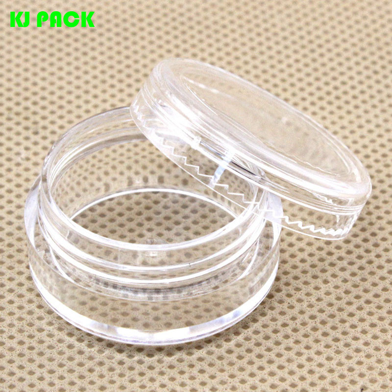 3g 5g Transparent Plastic Travel Sample Empty Cosmetic Containers Box, for Makeup Face Jar Pot,12Pcs In Box