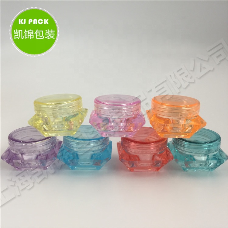 3g 5g Wholesale High Quality Cheap colorful small empty plastic cream jar In stock