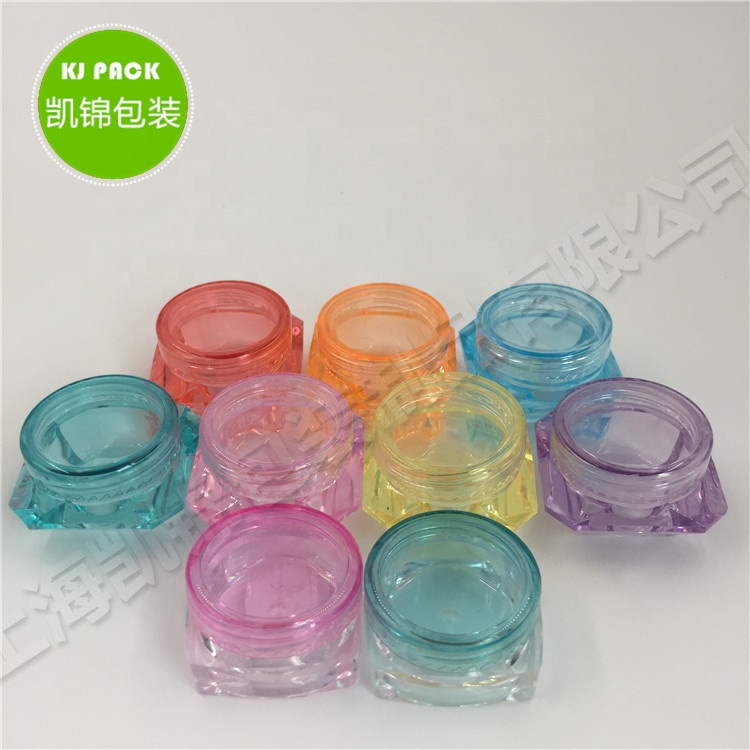 3g 5g Wholesale High Quality Cheap colorful small empty plastic cream jar In stock