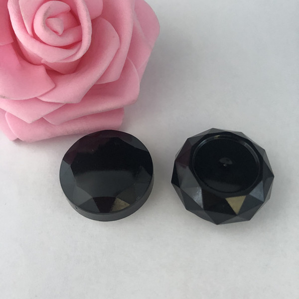 3g 5g black diamond shape eye cream jar with white black clear cap, facial cream cosmetic jar