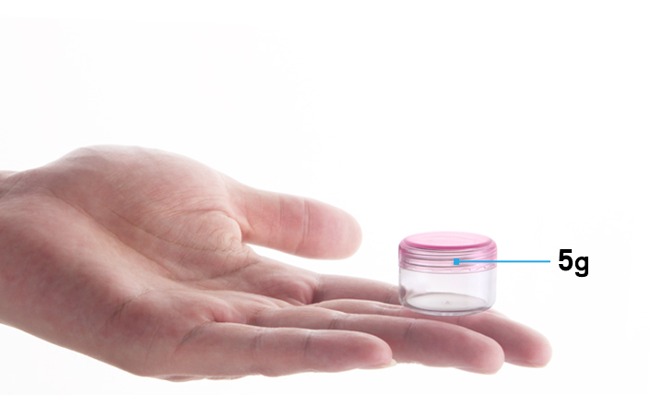 3g 5g clear small cosmetic plastic empty cream jar with color lid