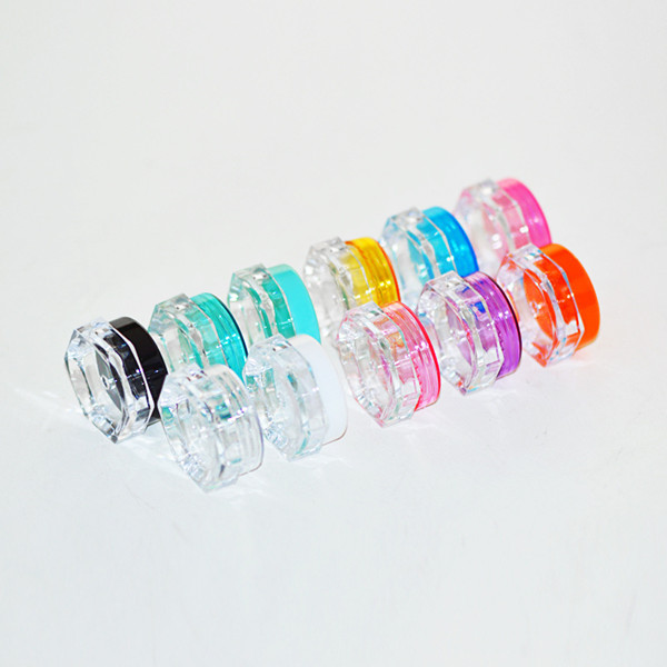 3g 5g colorful Plastic PS Hexagon cream jar, Hexagonal eye shadow jar, eye cream container