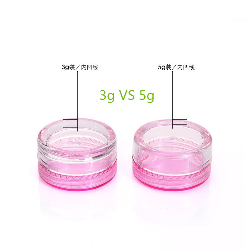 3g 5g colorful Plastic PS cream jar,Small capacity powder jar, eye shadow/cream jar