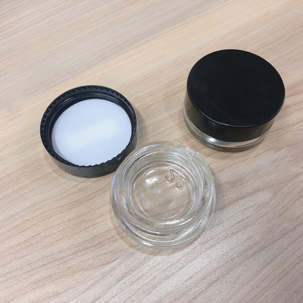3g/5g glass jars containers Black Glass Jar for concentrate jars lightproof Bottle Wax Container