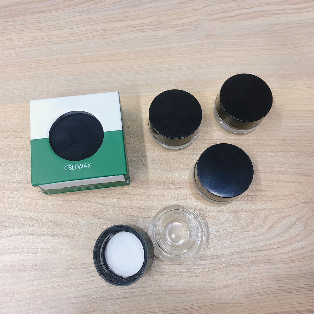 3g/5g glass jars containers Black Glass Jar for concentrate jars lightproof Bottle Wax Container