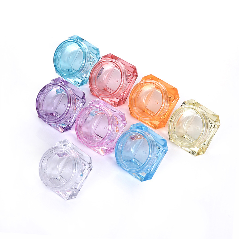 3g 5g luxury plastic mini colored double wall cosmetic jar acrylic