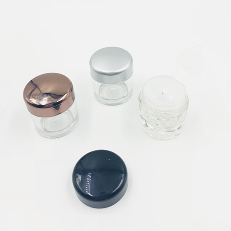 3g 5g mini plastic diamond round shaped empty loose powder jar / eye shadow powder dispenser bottle / eyeliner container