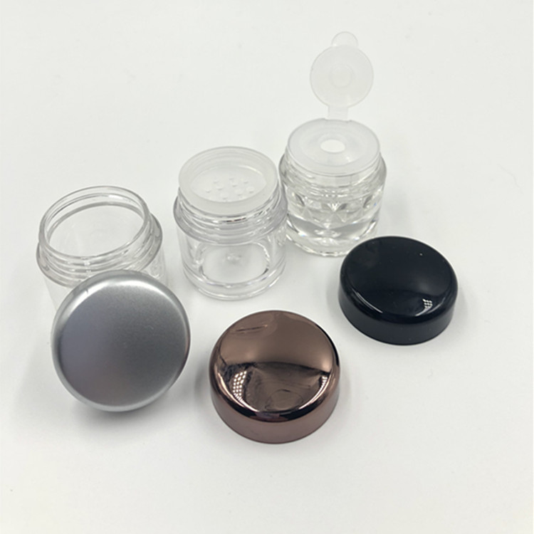 3g 5g mini plastic diamond round shaped empty loose powder jar / eye shadow powder dispenser bottle / eyeliner container