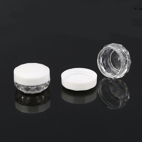 3g 5g plastic PS diamond eye cream jar, eye shadow jar, cosmetic facial cream container