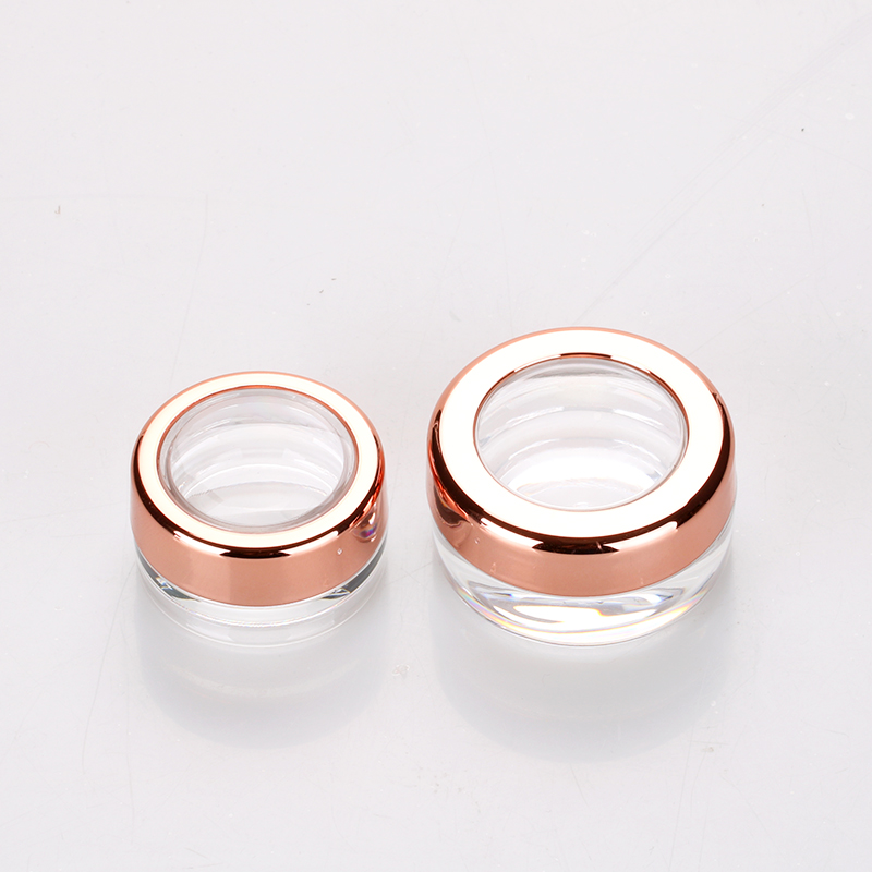 3g 5g thick bottom wall plastic jar ps loose powder empty wholesale custom glitter eyeshadow jar with windows