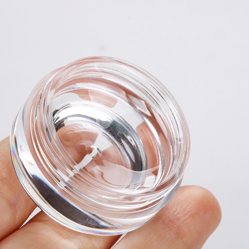 3g 5g thick bottom wall plastic jar ps loose powder empty wholesale custom glitter eyeshadow jar with windows