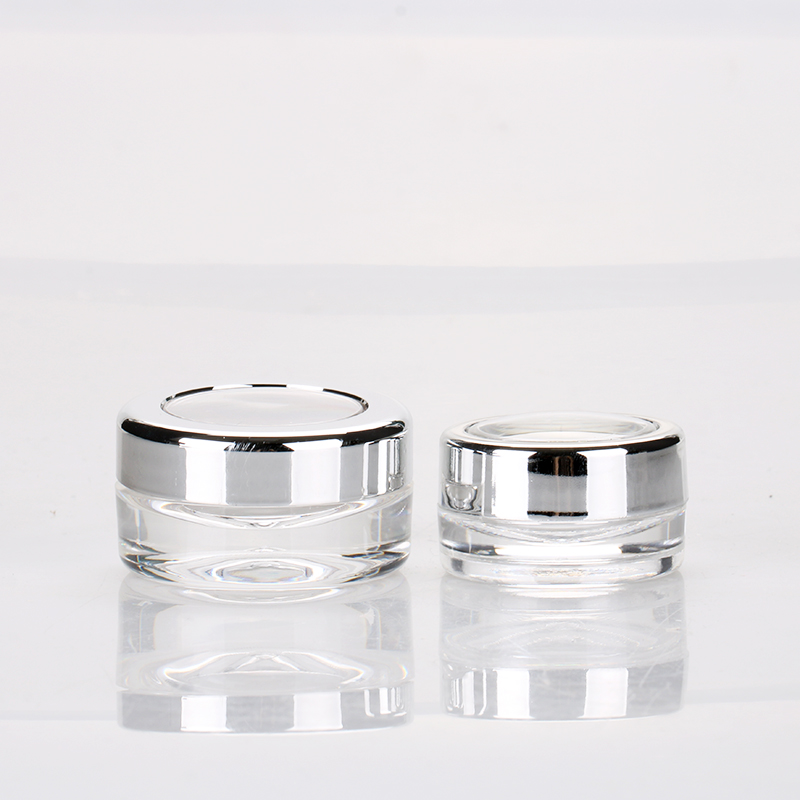 3g 5g windows small round loose powder container ps thick wall clear glitter eyeshadow jar