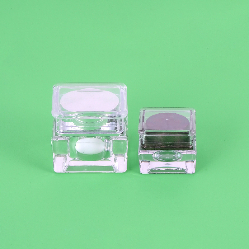 3g 5g10g High Quality Double wall transparent clear empty acrylic jars with lid day night cream lip balm container cosmetic
