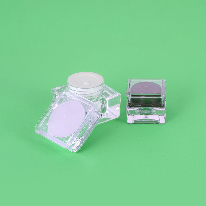 3g 5g10g High Quality Double wall transparent clear empty acrylic jars with lid day night cream lip balm container cosmetic