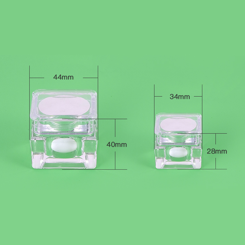 3g 5g10g High Quality Double wall transparent clear empty acrylic jars with lid day night cream lip balm container cosmetic