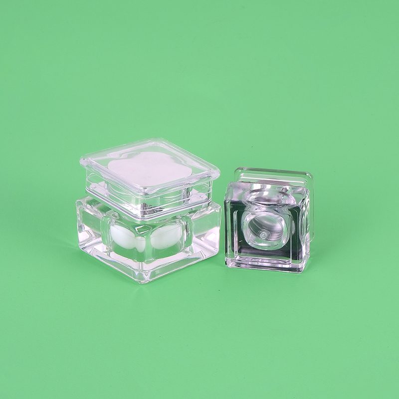 3g 5g10g High Quality Double wall transparent clear empty acrylic jars with lid day night cream lip balm container cosmetic