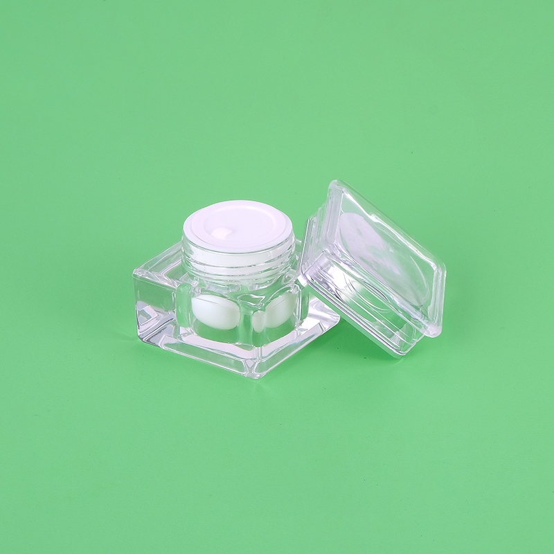3g 5g10g High Quality Double wall transparent clear empty acrylic jars with lid day night cream lip balm container cosmetic