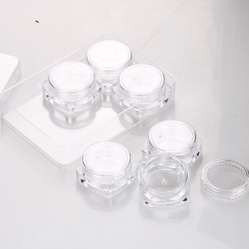 3g*6pcs 5g*6pcs 3g*12pcs 5g*12pcs empty wholesale cosmetic eye shadow loose powder jar plastic glitter containers