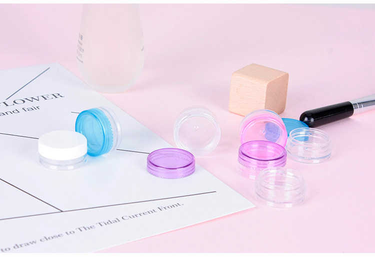 3g Colorful Transparent Empty Plastic Acrylic PP Cream Jar