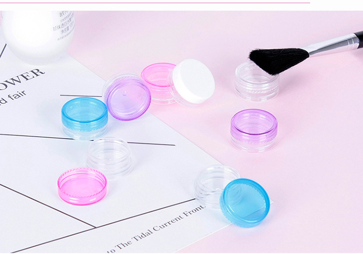 3g Colorful Transparent Empty Plastic Acrylic PP Cream Jar