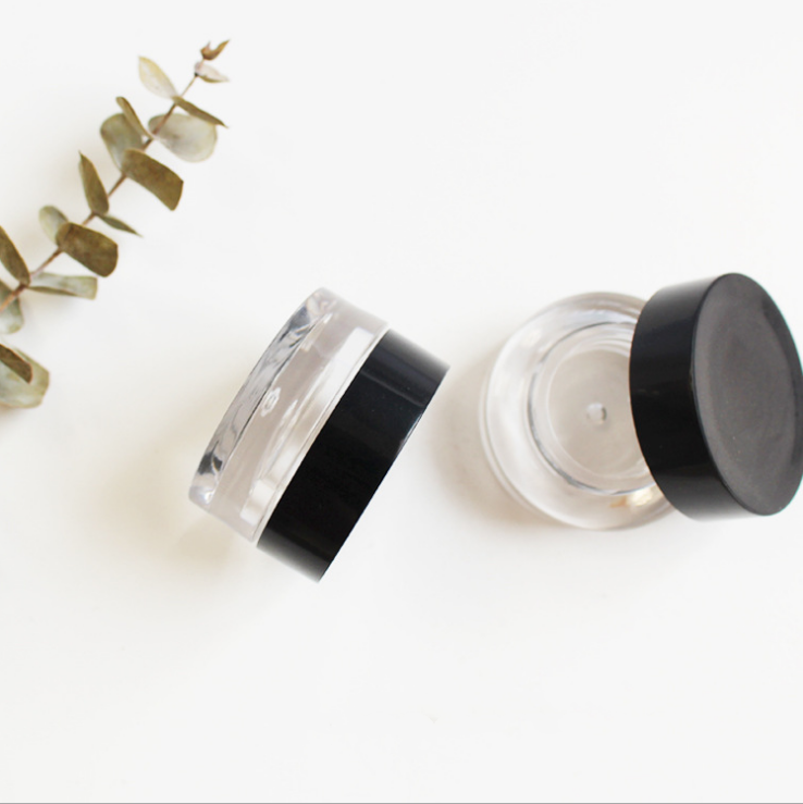 3g Mini round bottle manicure glitter, monochrome eye shadow box, eyeliner, lip gloss, empty jar package