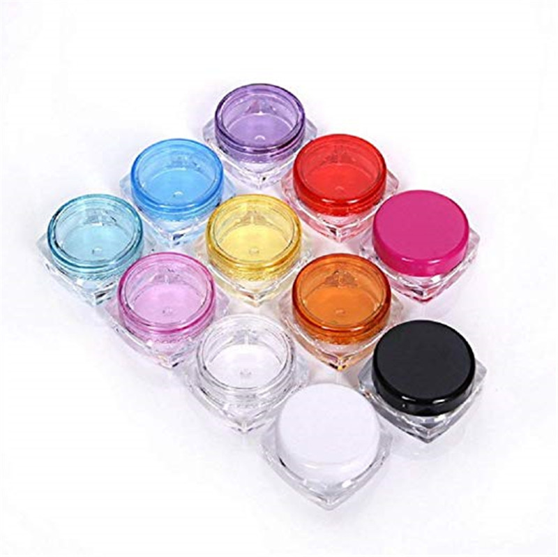 3g PS Colorful Cosmetic Empty Jar Pot Eyeshadow Makeup Face Cream Container
