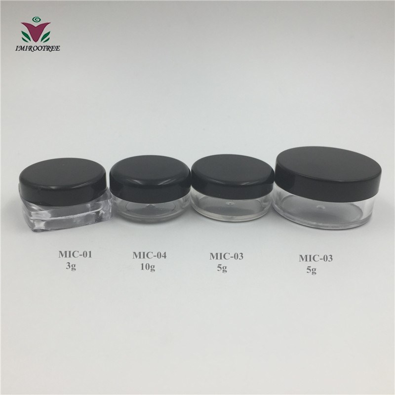 3g PS Colorful Cosmetic Empty Jar Pot Eyeshadow Makeup Face Cream Container