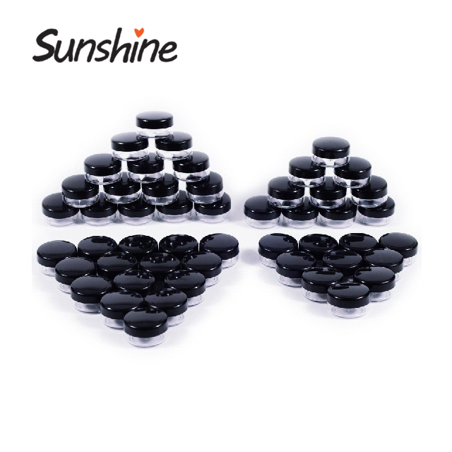 3g Plastic PP Cream Jar for Skincare Cream Packaging with Black cap