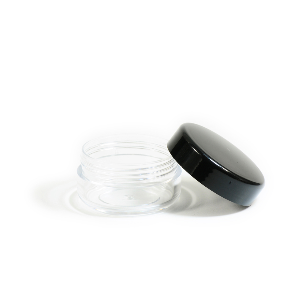 3g Plastic PP Cream Jar for Skincare Cream Packaging with Black cap