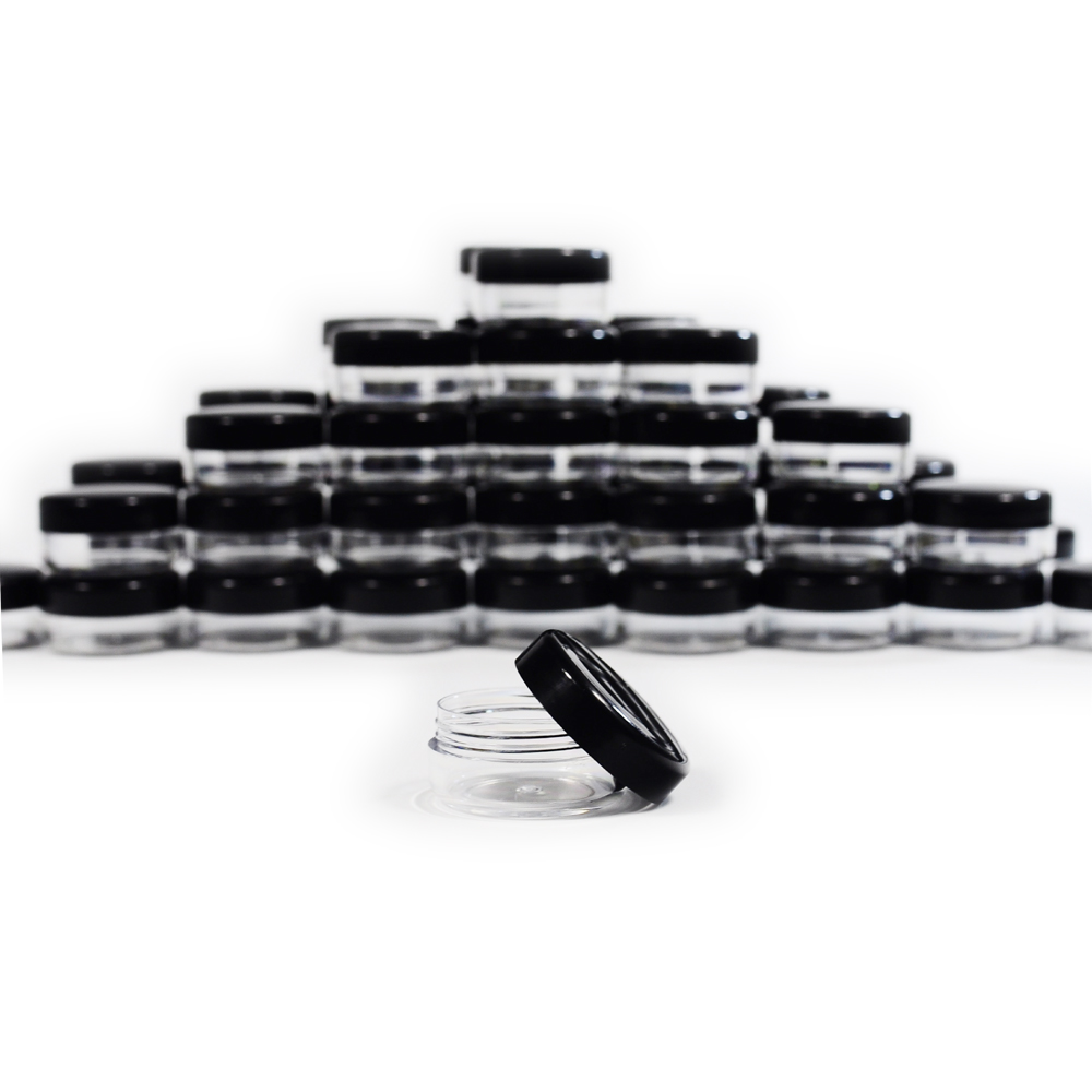 3g Plastic PP Cream Jar for Skincare Cream Packaging with Black cap