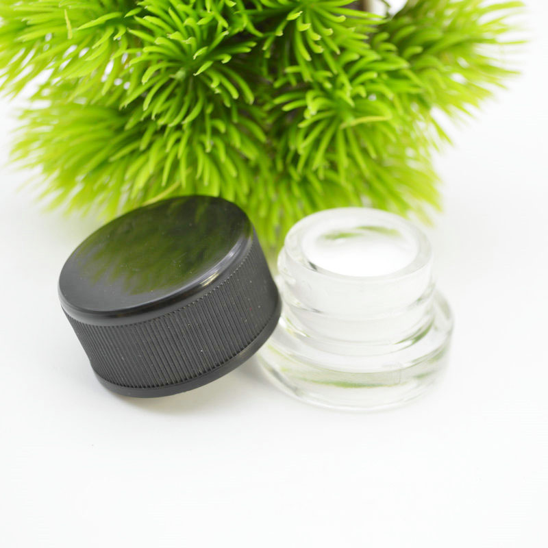 3g clear glass cosmetic jar with childproof lid small eye cream glass jar
