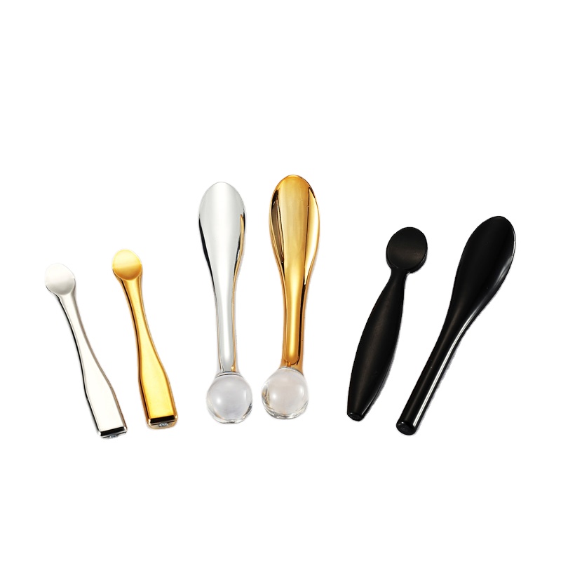 3g colorful cosmetic spatula cream metal applicator for skincare jar