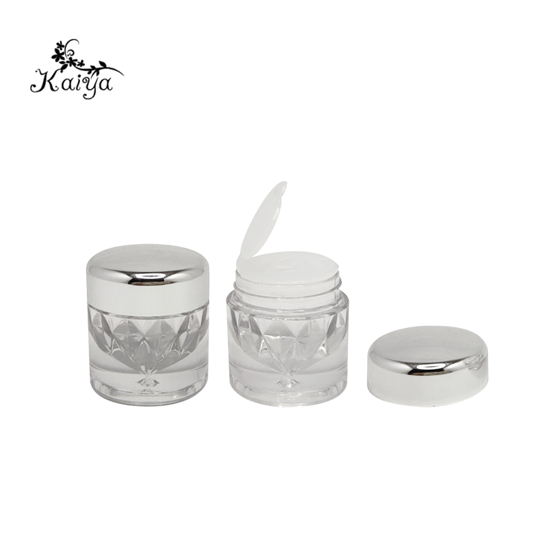 3g mini luxury diamond shape empty plastic makeup container face cosmetic cream jars