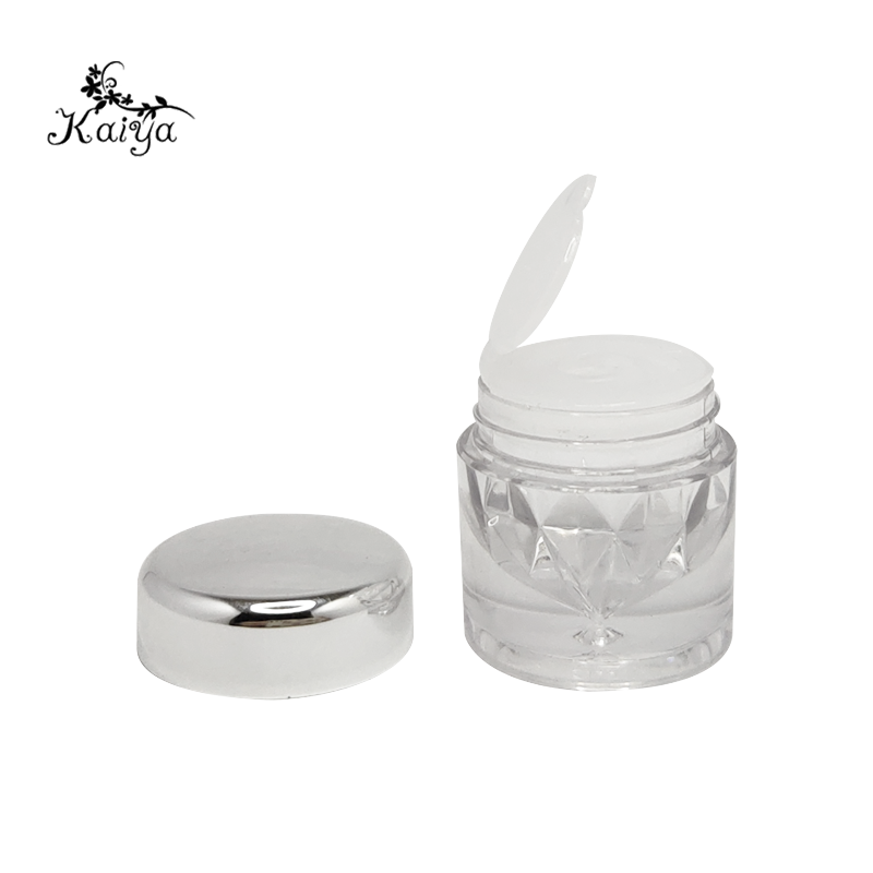 3g mini luxury diamond shape empty plastic makeup container face cosmetic cream jars