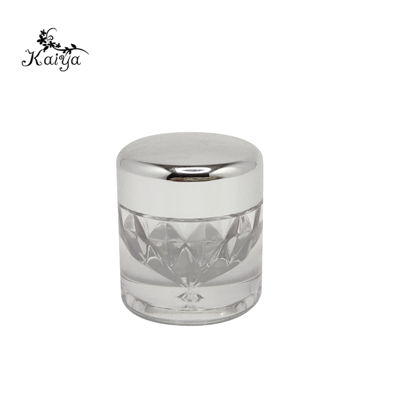 3g mini luxury diamond shape empty plastic makeup container face cosmetic cream jars