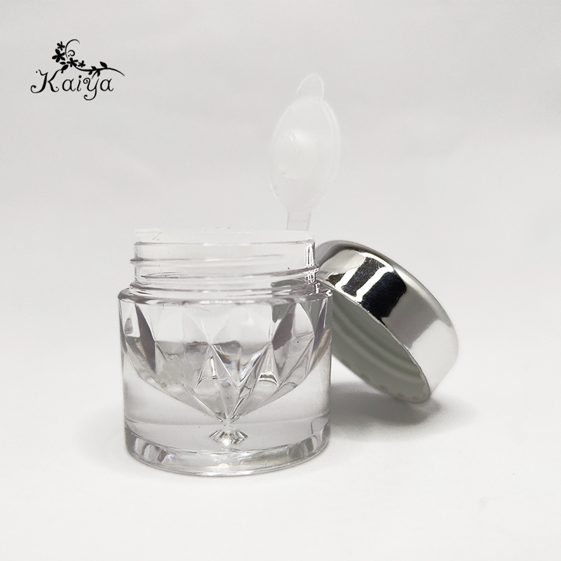 3g mini luxury diamond shape empty plastic makeup container face cosmetic cream jars