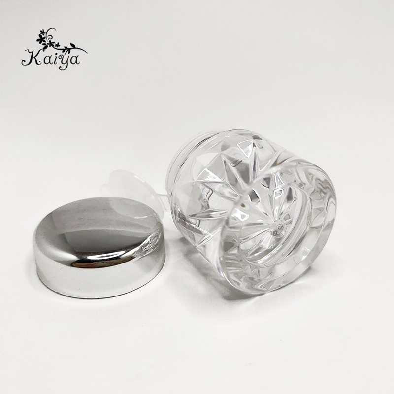 3g mini luxury diamond shape empty plastic makeup container face cosmetic cream jars