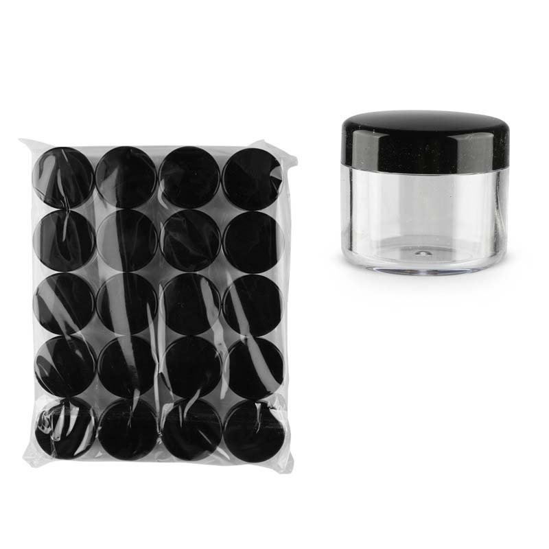 3g round clear black pink blue purple jar cosmetic empty pot travel sample cream container