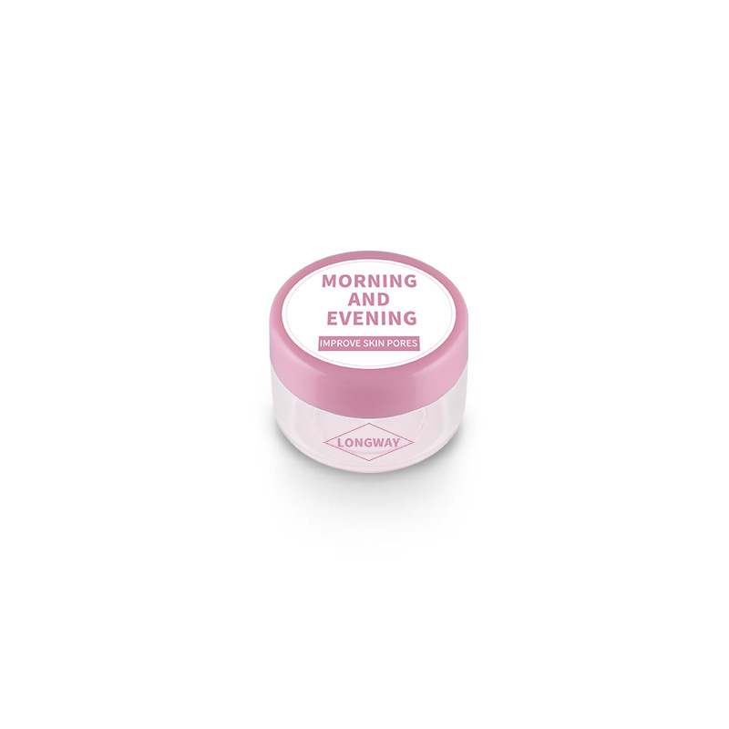 3g round clear black pink blue purple jar cosmetic empty pot travel sample cream container